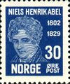 Stamps of Norway, 1929-Niels Henrik Abel4.jpg