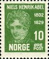 Stamps of Norway, 1929-Niels Henrik Abel1.jpg