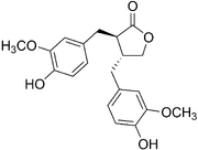 Matairesinol, illustrating the dibenzylbutyrolactone motif