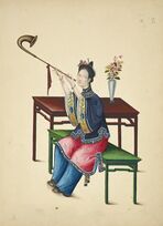 Woman playing a haotou.
