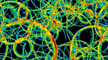 Later stages: overlapping bubble collisions.