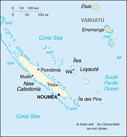 Location of New Caledonia