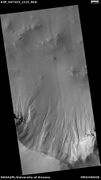 Wide view of gullies in Ross Crater, as seen by HiRISE under HiWish program