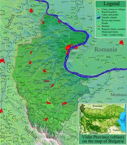 Location of Vidin Province in Bulgaria