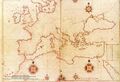 Piri Reis' map of Europe and the Mediterranean Sea from 1513