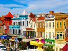 Colorful rowhouses in Adams Morgan