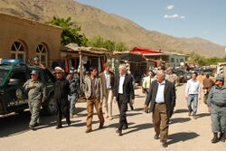 Officials visit Bazarak District in 2011