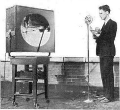 Experimental 3.3 GHz (9 cm) transmitter 1933 using split-anode magnetron, at Westinghouse labs[38]