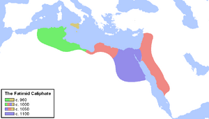 Extent of Shia rule under the Fatimids