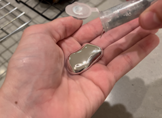 Liquid gallium at 86 °F (30 °C)