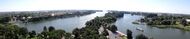 Lake Gopło in the Cuyavia region of Poland , view from the mouse tower