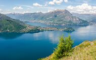 View of Lake Como in Lombardy, Northern Italy, a glacial lake in the Alps