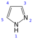 Skeletal formula with numbers