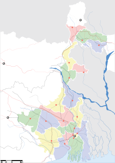 Map indicating the location of Kalimpong