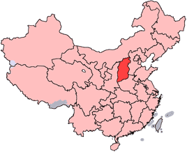 Shanxi is highlighted on this map