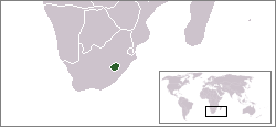 Location of Lesotho