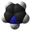 Space-filling model of the pyrrole molecule