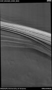 Layers in northern ice cap with an angular unconformity, as seen by HiRISE under HiWish program
