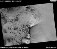 Ridges, as seen by HiRISE under HiWish program These may be associated with past glacial activity.