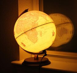 Plug-in light-up decorative globe