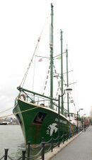 The Rainbow Warrior, the ship of the Greenpeace environmental movement.