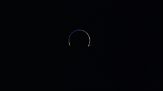 SELENE lunar probe observing a lunar eclipse from the Moon.