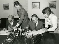 Australia New Zealand Closer Economic Relations Trade Agreement 1983 - signed by Laurie Francis & Lionel Bowen (13272074365 cropped).jpg