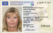 EU national identity card (German version pictured (2024))