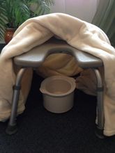 Vagina steaming setup.