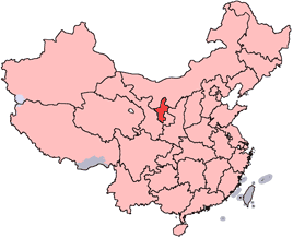 Ningxia is highlighted on this map