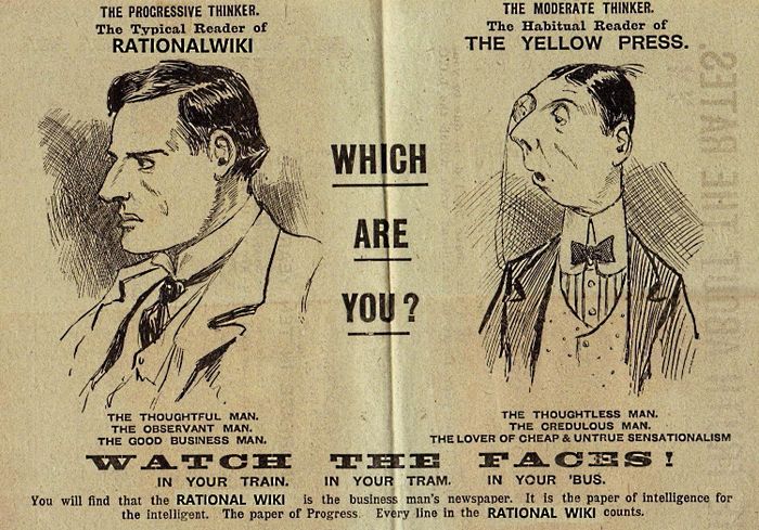 Readers of Rationalwiki vs readers of the Yellow Press.jpeg