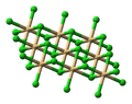 Ball-and-stick model of cadmium chloride
