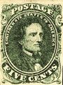 Jefferson Davis, 5 cent The first stamp, 1861