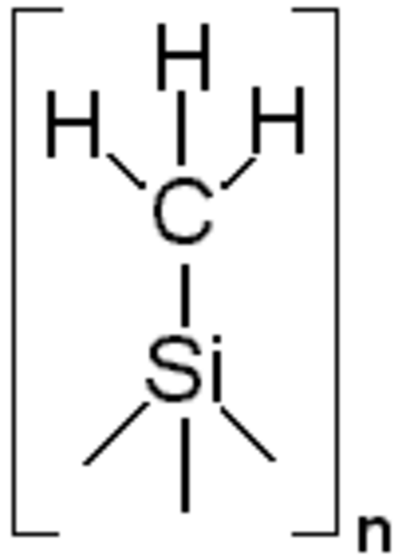 Chemical structure of poly(methylsilyne)