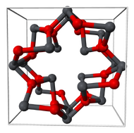 Alternating dark gray and red balls connected by dark gray-red cylinders
