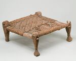 Stool with woven seat; 1991–1450 BC; wood & reed; height: 13 cm; Metropolitan Museum of Art