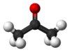 Ball-and-stick model of acetone
