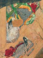 Detail from a Japanese illustrated handscroll of The Tale of Genji. Heian period, 12th century CE.