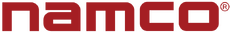 The word "namco" in red letters