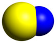 Spacefill model of mononitrogen monosulfide