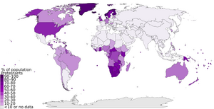 Countries by percentage of Protestants, 2010