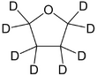 Skeletal formula of deuterated THF