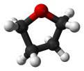 Ball and stick model of deuterated THF