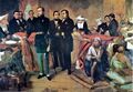 Emperor Pedro II of Brazil visiting people with cholera in 1855