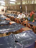 Cholera hospital in Dhaka, showing typical "cholera beds"