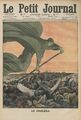 Drawing of Death bringing cholera, in Le Petit Journal (1912)