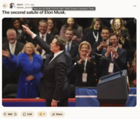 Elon Musk giving a Hitler Salute at the Trump inauguration