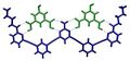 Structure of two isophthalic acids bound to a host molecule through hydrogen bonds[14]