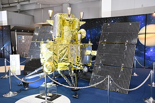 A scale model of the spacecraft