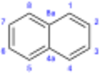 Skeletal formula and numbering system of naphthalene